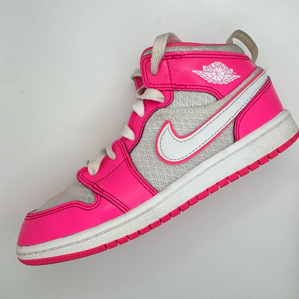 Size 2Y - Nike Air Jordan 1 Mid GS Hyper Pink Kids Shoes